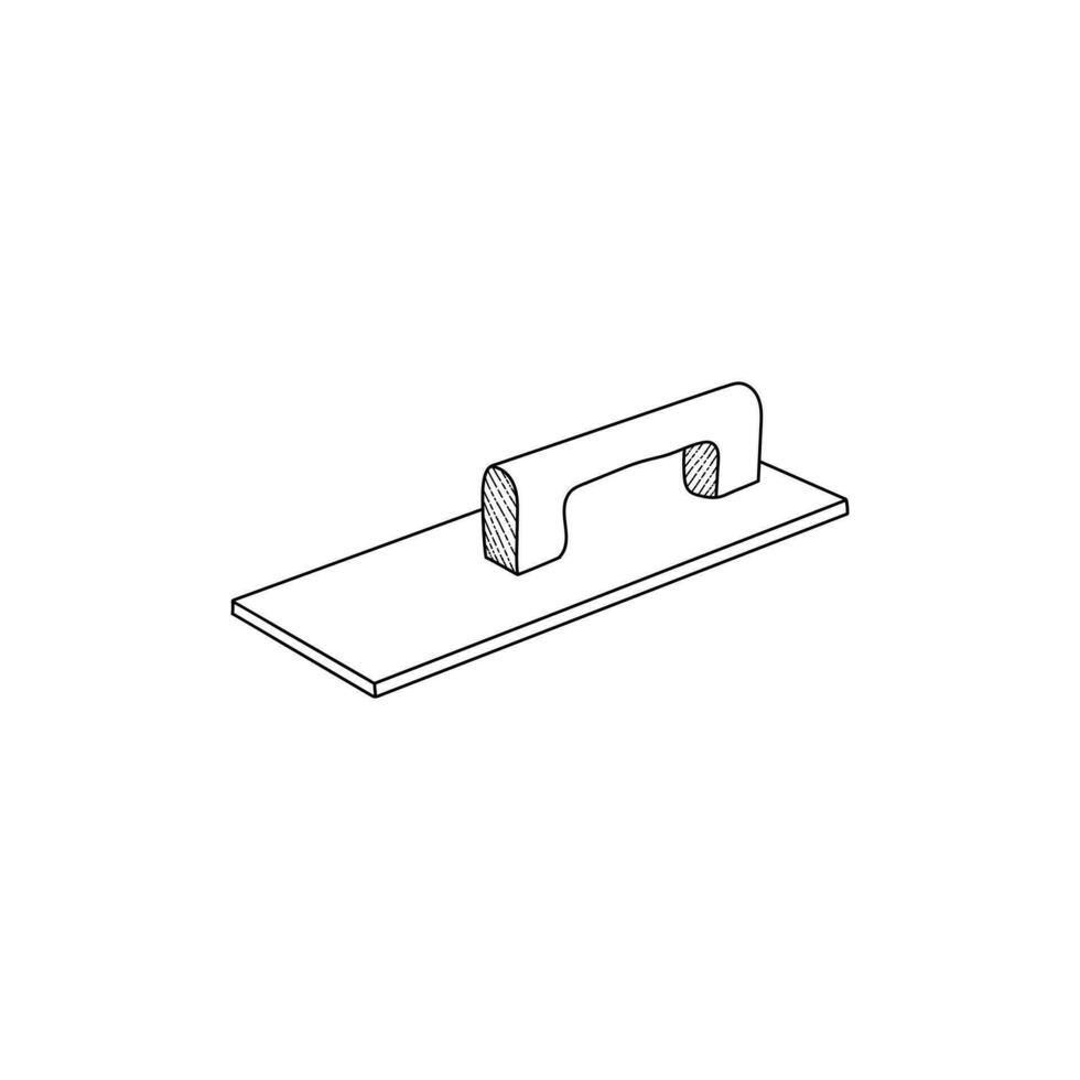 Linie Kunst Kelle Werkzeug Symbol Vektor, minimalistisch Illustration Design Vorlage vektor