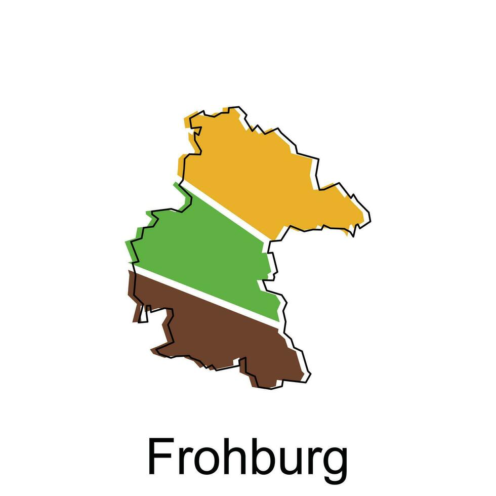 vektor Karta av frohburg modern översikt, hög detaljerad vektor illustration design mall
