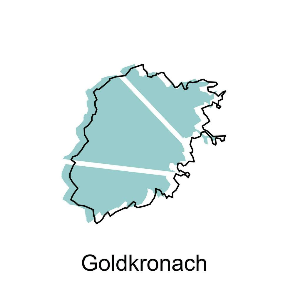 Karta av goldkronach modern översikt, hög detaljerad vektor illustration design mall, lämplig för din företag