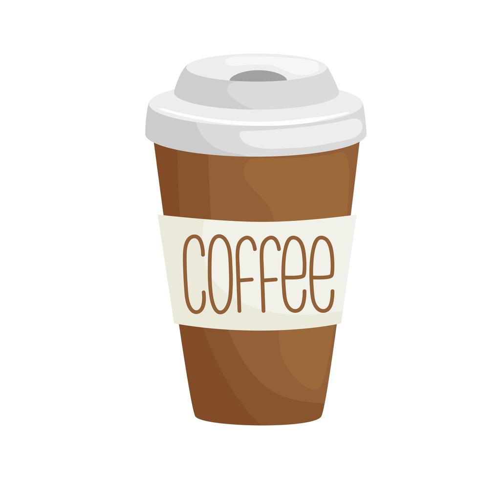 Kaffee im Behältersymbol zum Mitnehmen vektor