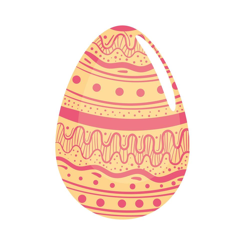 Frohe Ostern gelbes und rotes Ei bemalte Ikone vektor