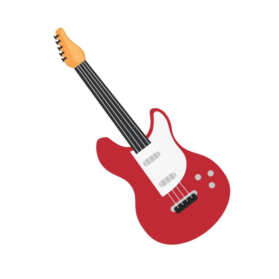 elektrisk gitarr instrument musikalisk ikon vektor