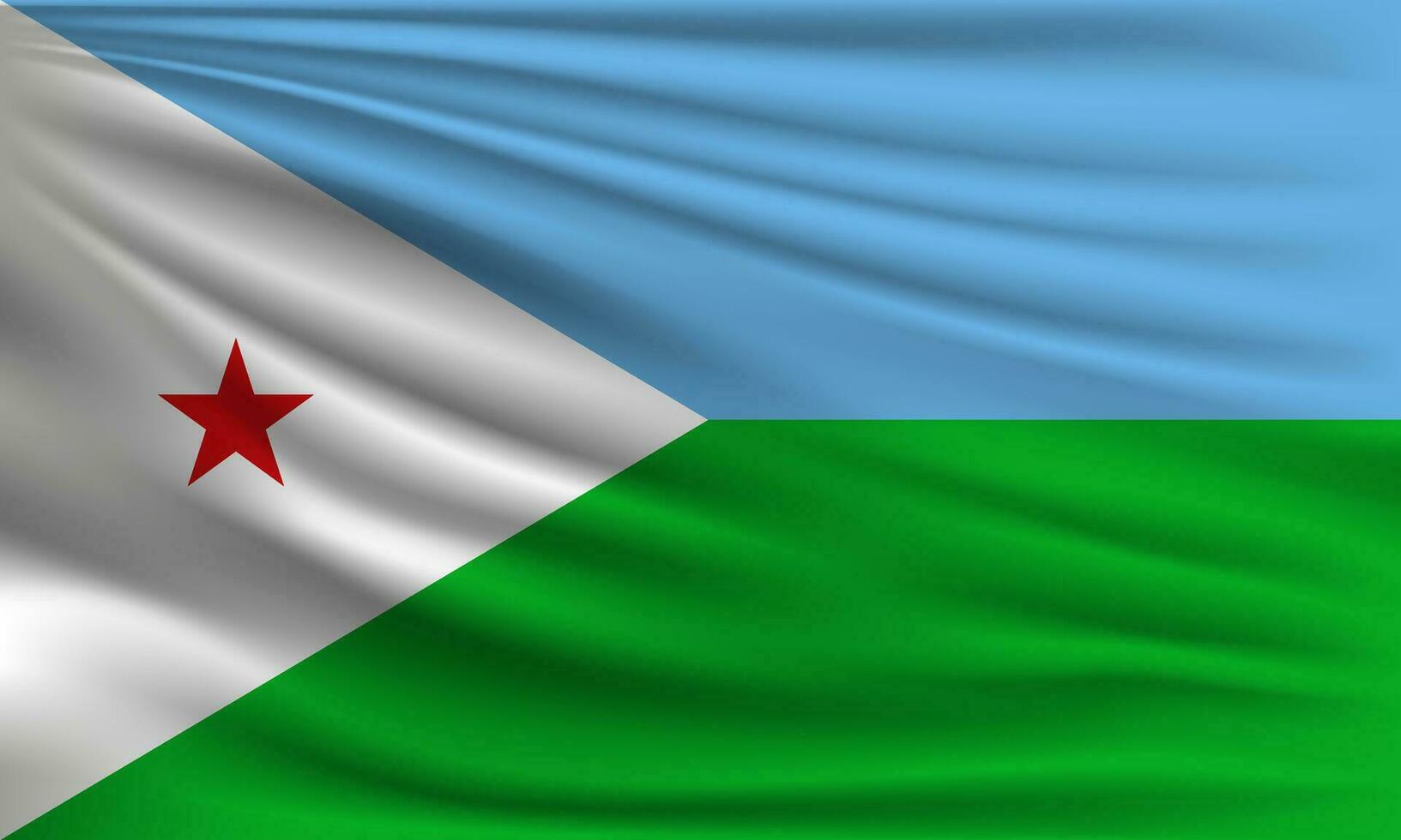 vektor flagga av djibouti