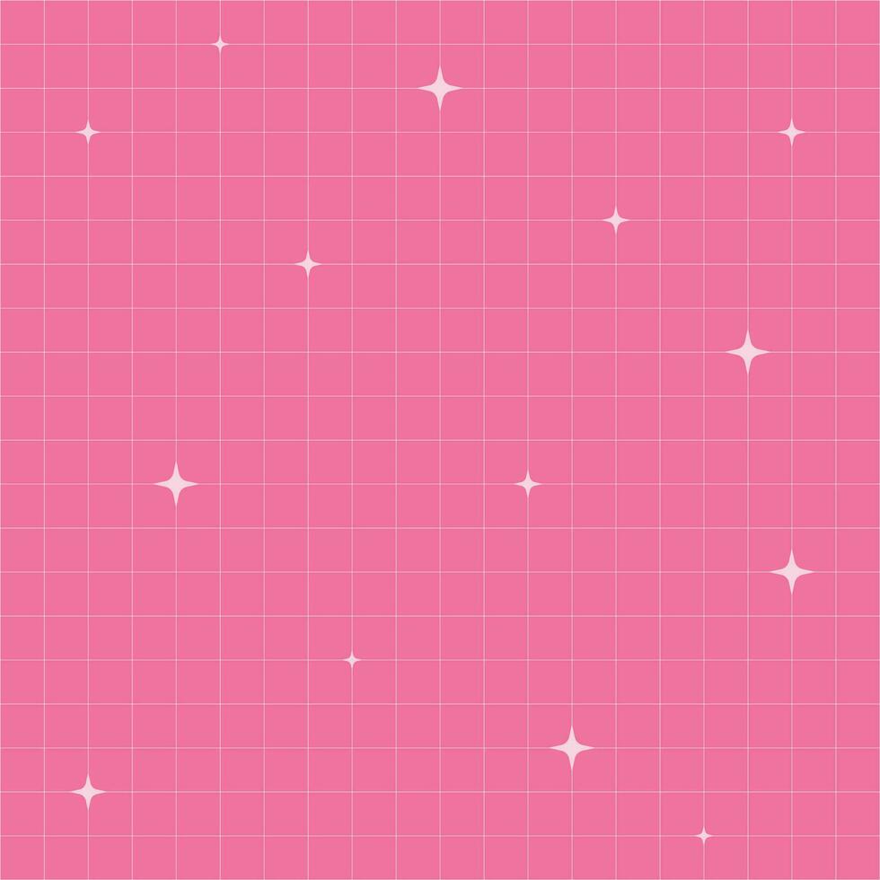 nahtlos Muster Rosa Käfig mit Sterne Sommer- Hintergrund vektor