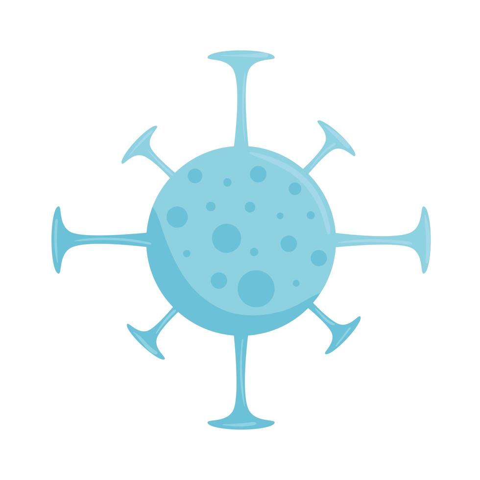 isoliertes Symbol für covid19-Viruspartikel vektor