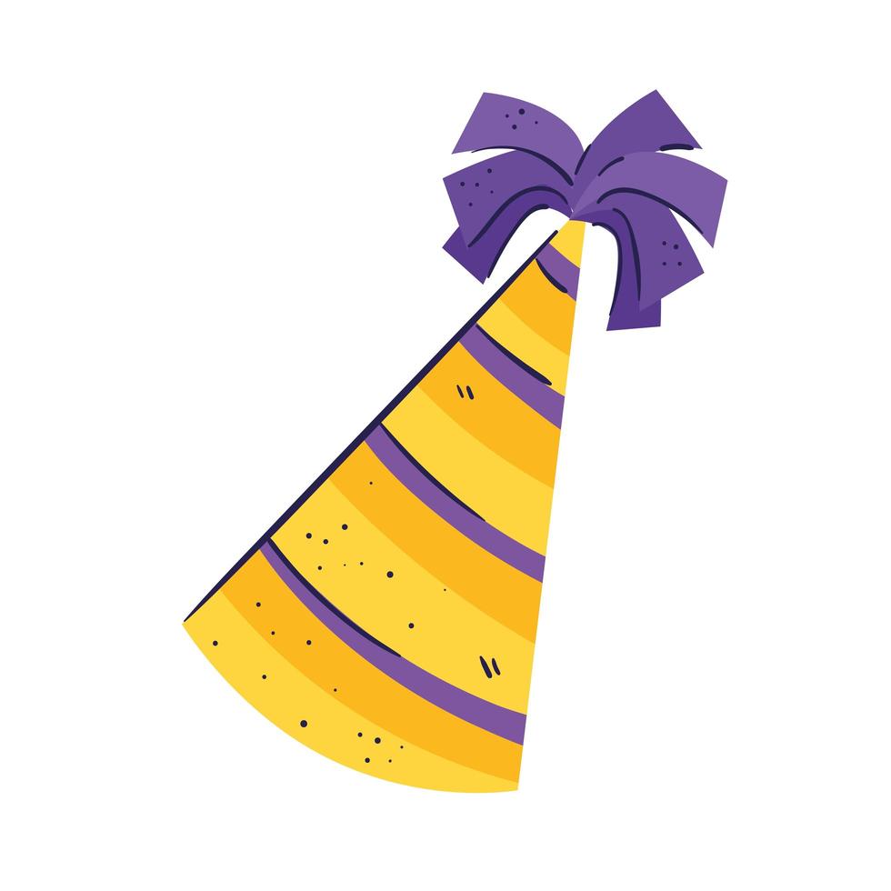 gelbes Geburtstagsfeier-Hutsymbol vektor