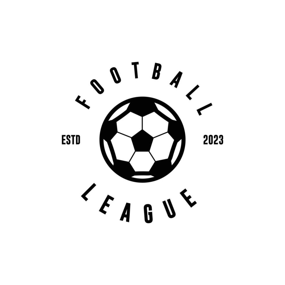Fußball Logo oder Fußball Verein Kennzeichen Abzeichen Fußball Logo mit Jahrgang Design vektor
