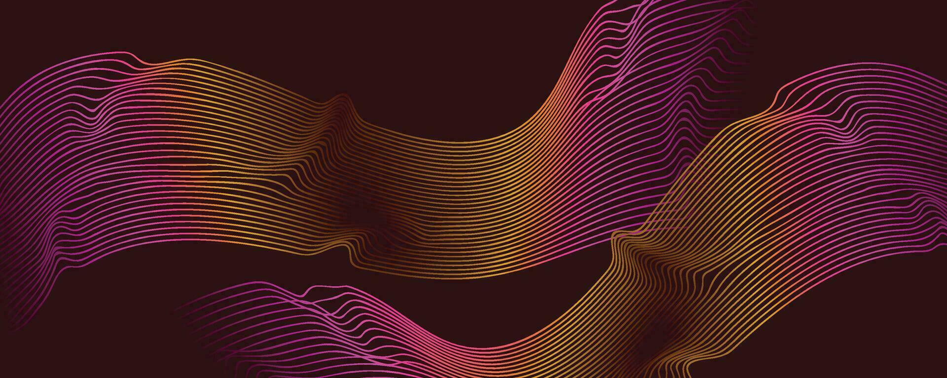 Gradient Welle Linie Hintergrund. modern fließend Welle Linie Elemente. futuristisch Technologie Konzept. horizontal Vorlage Design. Vektor Illustration