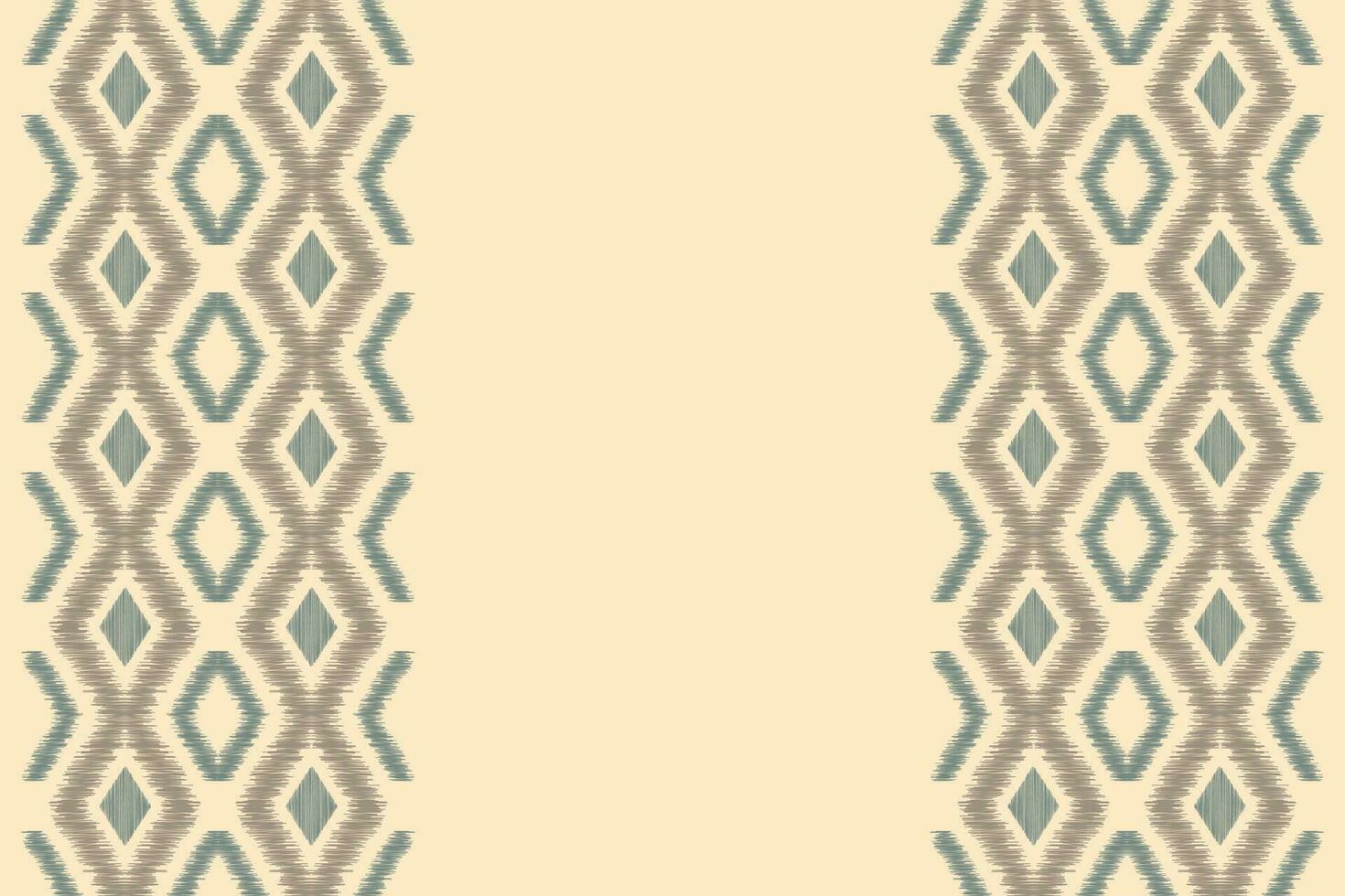 etnisk ikat tyg mönster geometrisk stil.afrikansk ikat broderi etnisk orientalisk mönster brun grädde bakgrund. abstrakt, vektor, illustration.textur, kläder, ram, dekoration, matta, motiv. vektor