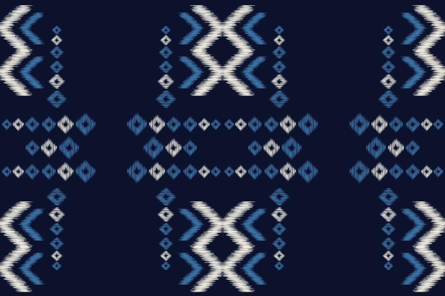 etnisk ikat tyg mönster geometrisk stil.afrikansk ikat broderi etnisk orientalisk mönster blå bakgrund. abstrakt, vektor, illustration.textur, kläder, ram, dekoration, matta, motiv. vektor