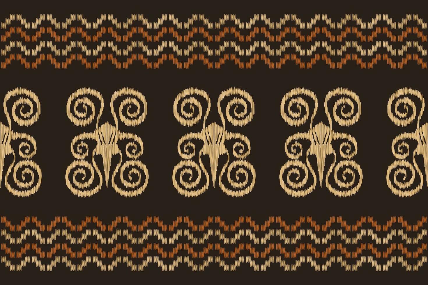 etnisk ikat tyg mönster geometrisk stil.afrikansk ikat broderi brun etnisk orientalisk mönster brun bakgrund. abstrakt, vektor, illustration.texture, tapeter, ram, dekoration, matta, motiv. vektor