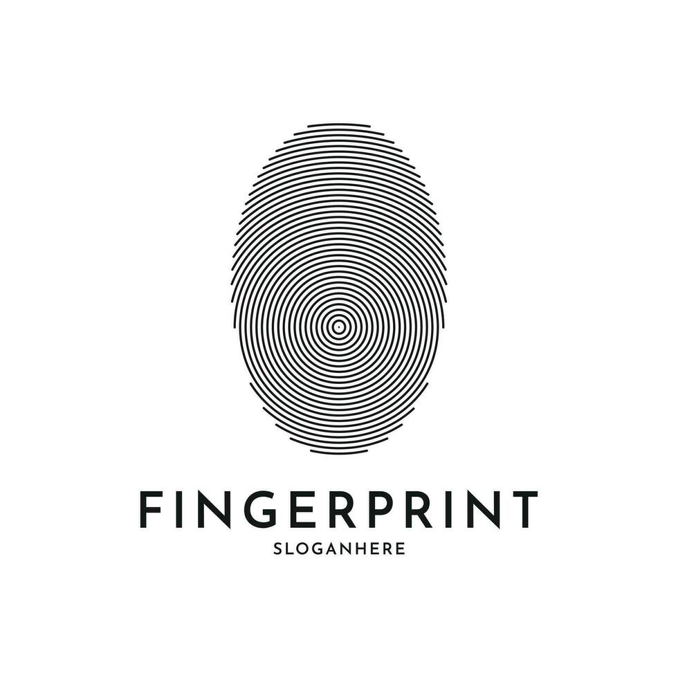 Fingerabdruck Logo Design kreativ Idee, Fingerabdruck Linie Logo Design vektor