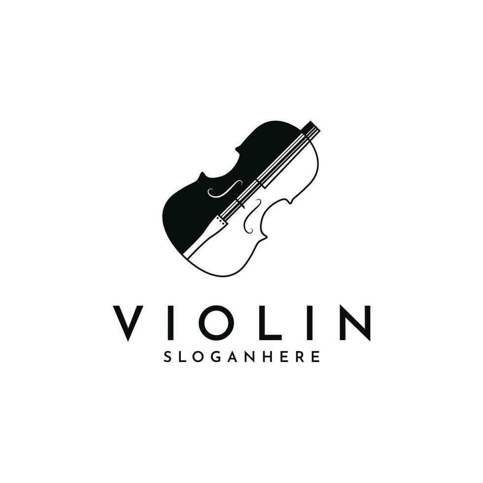 Violine Logo Design kreativ Idee vektor