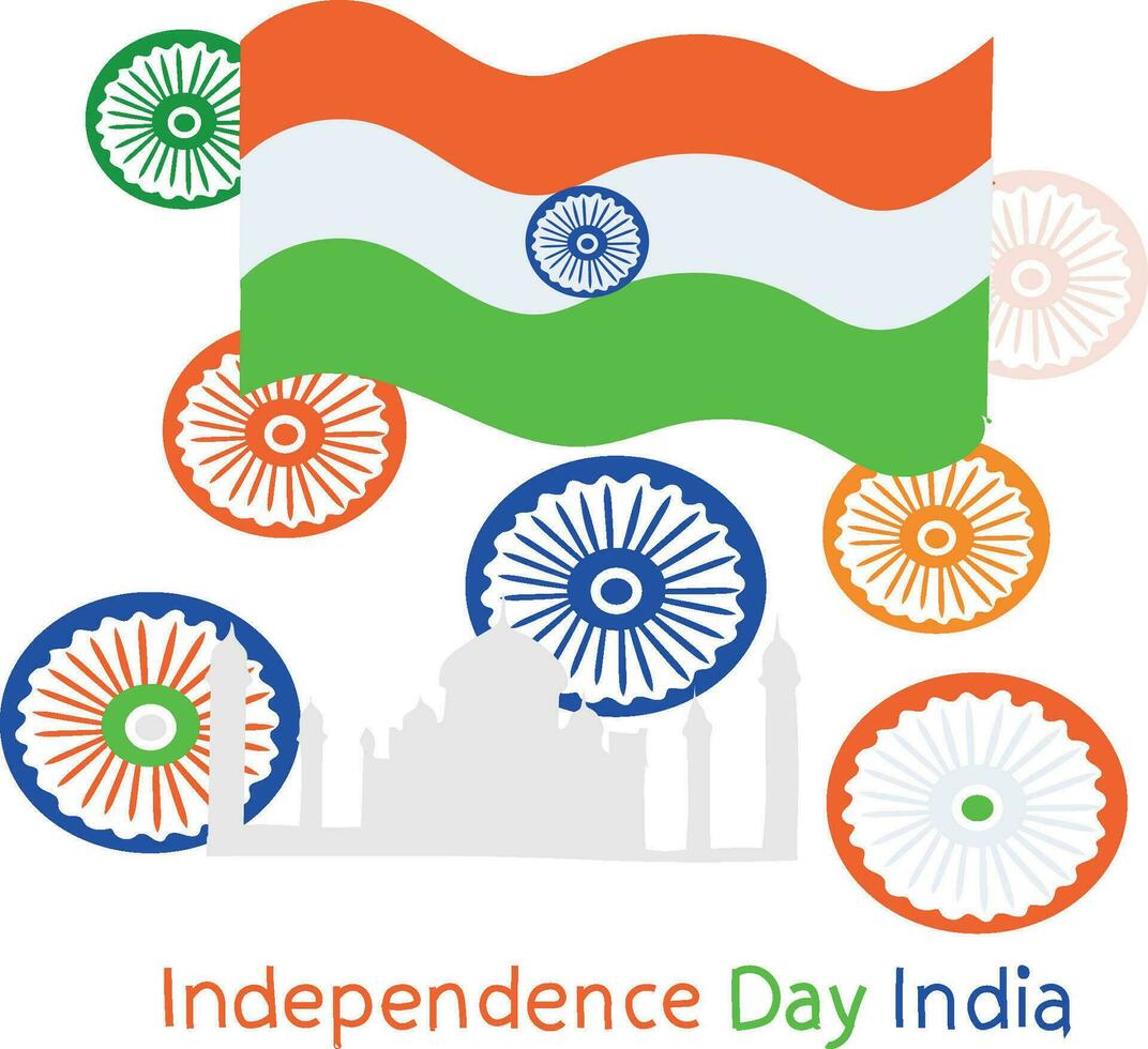 Indien Unabhängigkeit Tage Vektor