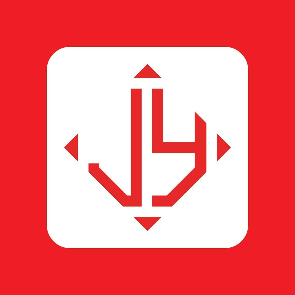 kreativ einfach Initiale Monogramm jy Logo Entwürfe. vektor