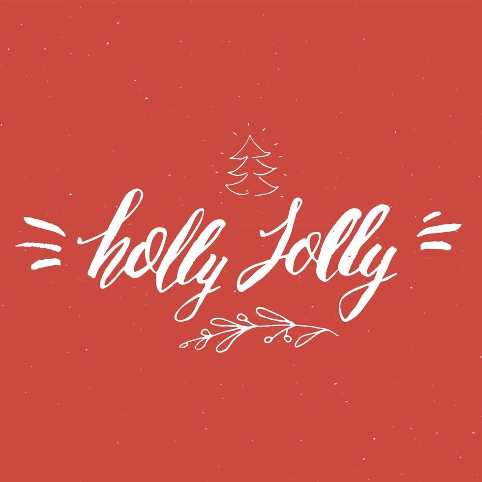 Frohe Weihnachten kalligraphische Beschriftung. typografische Grüße Design. Kalligraphie-Beschriftung für Feiertagsgruß. Hand gezeichnete Beschriftungstextvektorillustration vektor