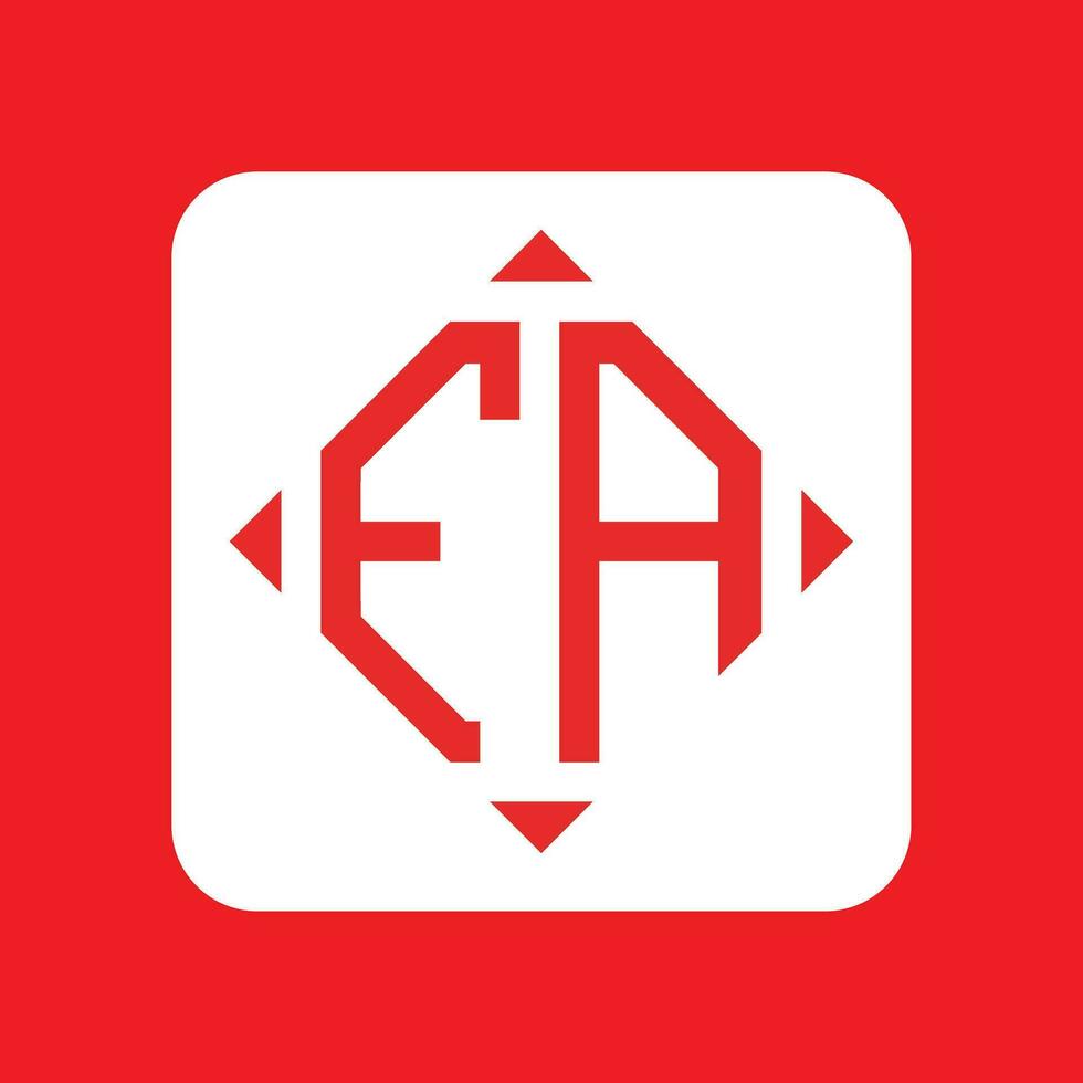 kreativ einfach Initiale Monogramm Fa Logo Entwürfe. vektor