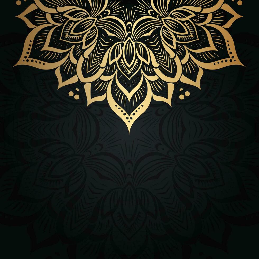 elegant Hintergrund mit ein Gold Mandala Design vektor