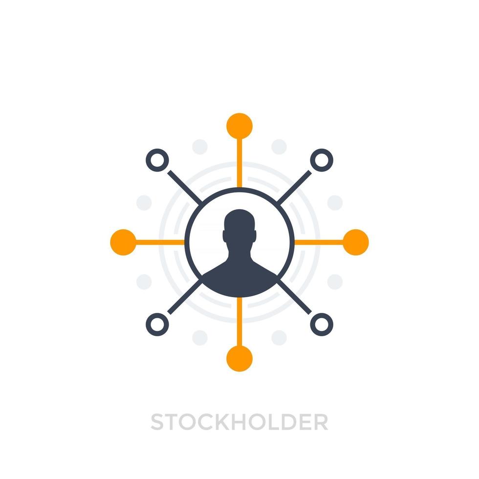 Aktionär, Investor-Symbol auf weiß vektor