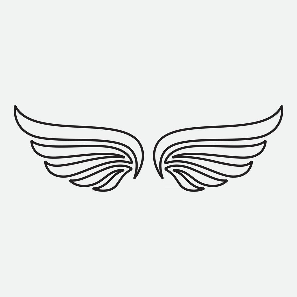Flügel Logo Vorlage Vektor Icon Design