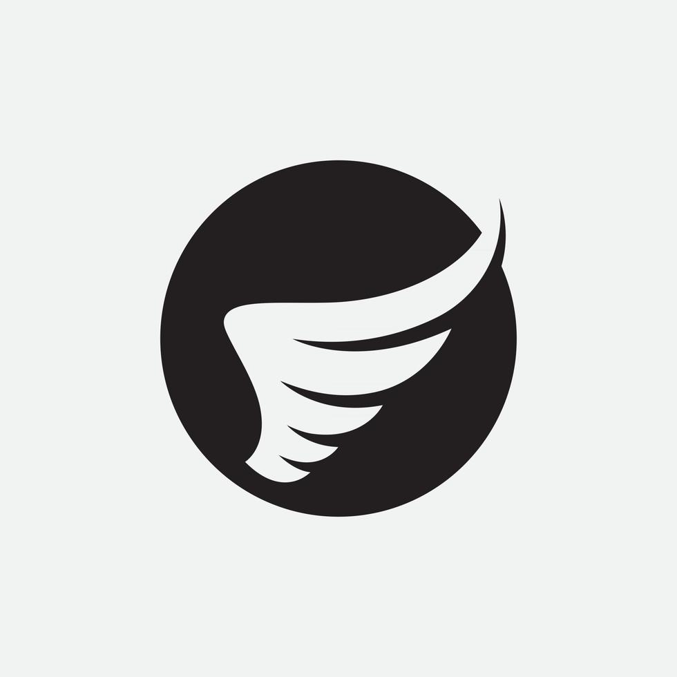 Flügel Logo Vorlage Vektor Icon Design