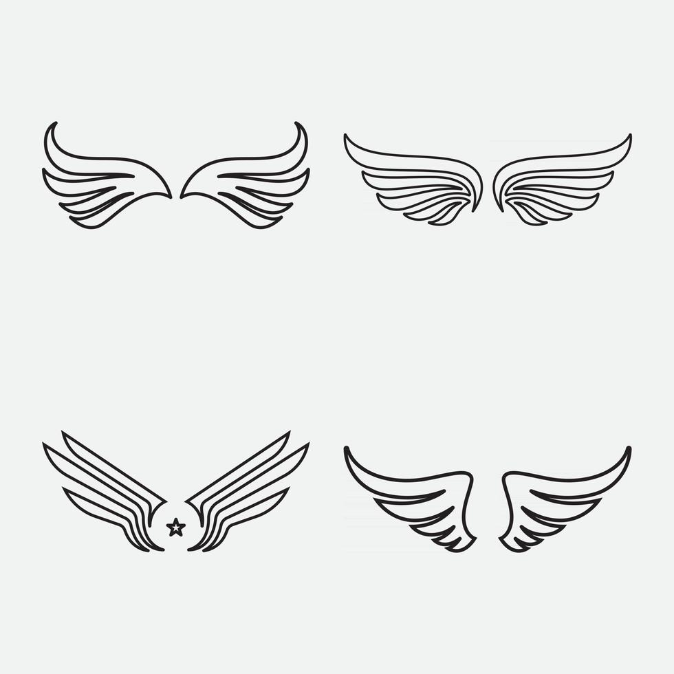 wing logo mall vektor ikon design