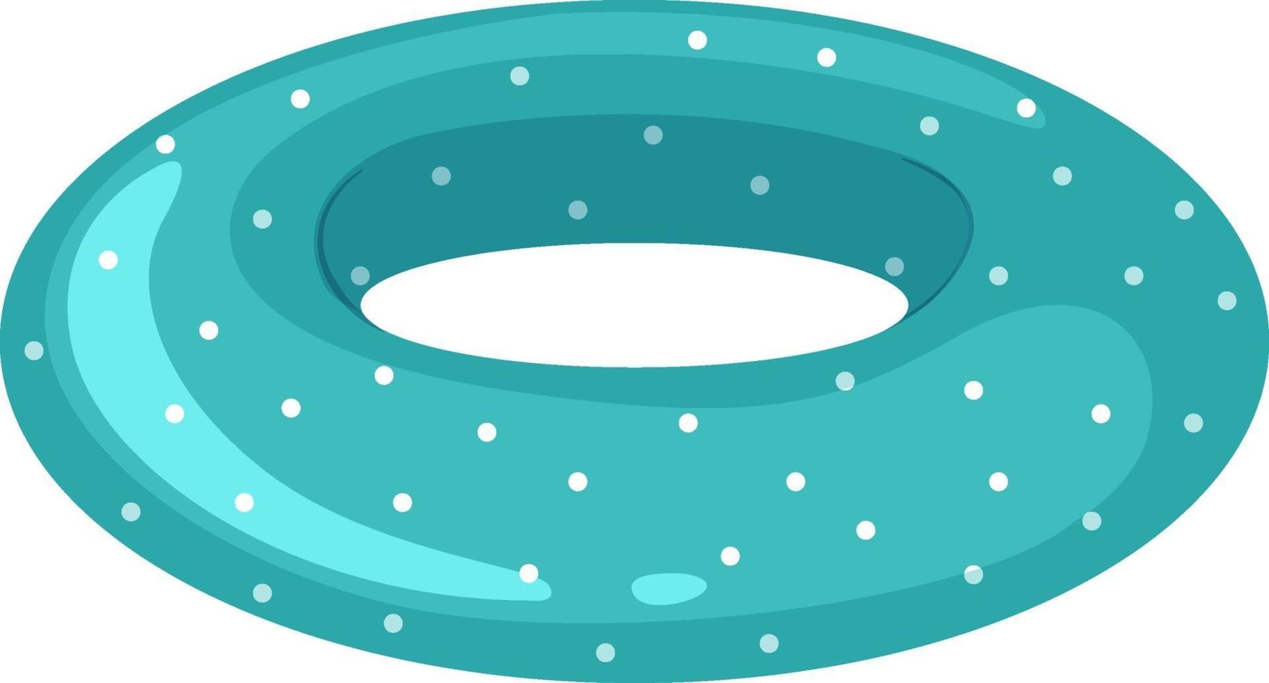 blå prickiga mönster simning ring isolerad vektor