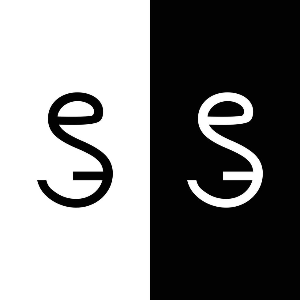 anspruchsvoll Einfachheit Umarmen das minimalistisch Brief se Logo vektor