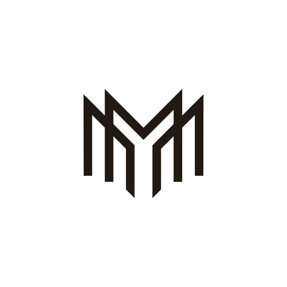 Brief m Logo mit modern Design Idee Ihre Unternehmen oder Geschäft vektor