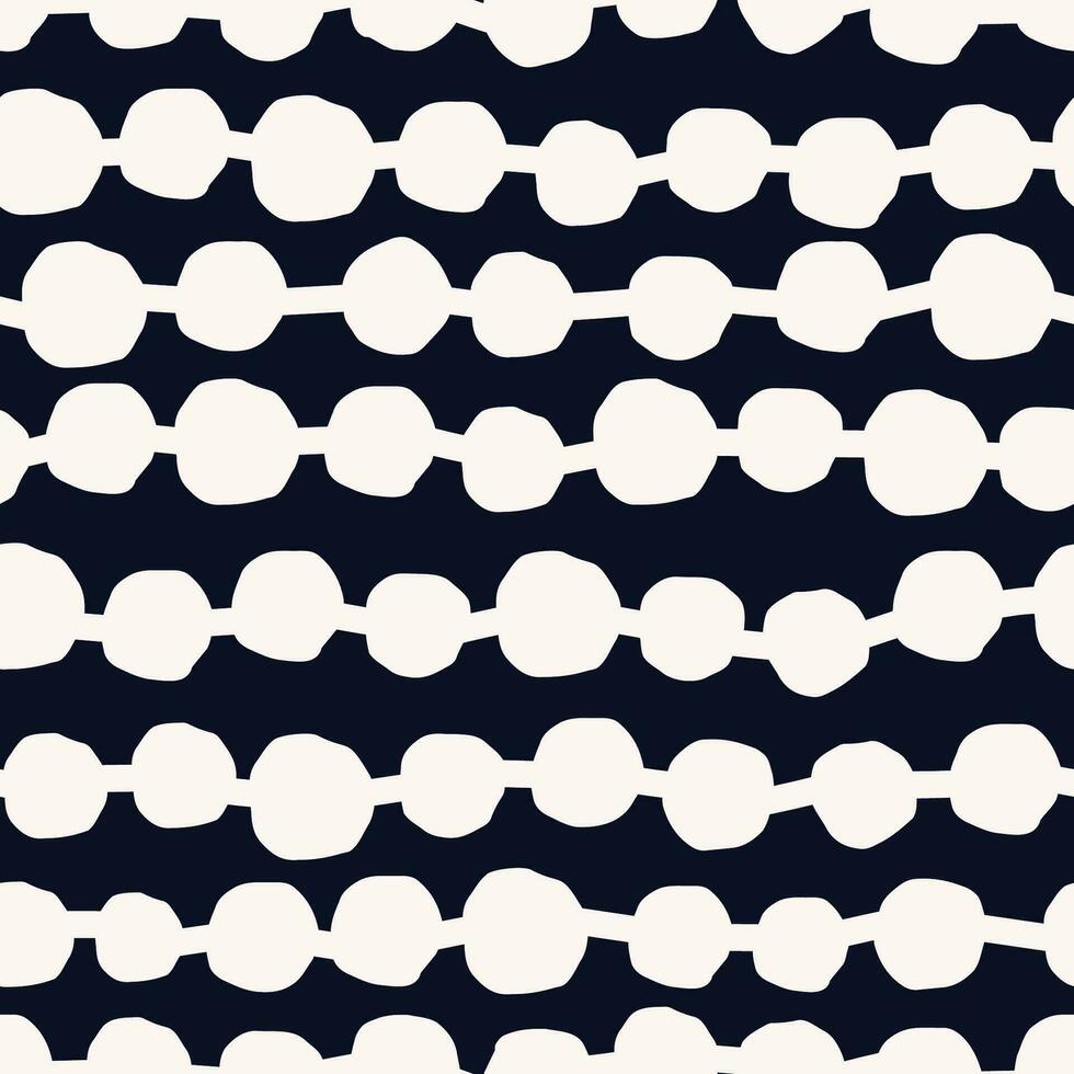 schön einfach Muster mit Hand gezeichnet Polka Punkte. Vektor nahtlos Textur mit abstrakt Kreise und Girlande. kreativ geometrisch Hintergrund