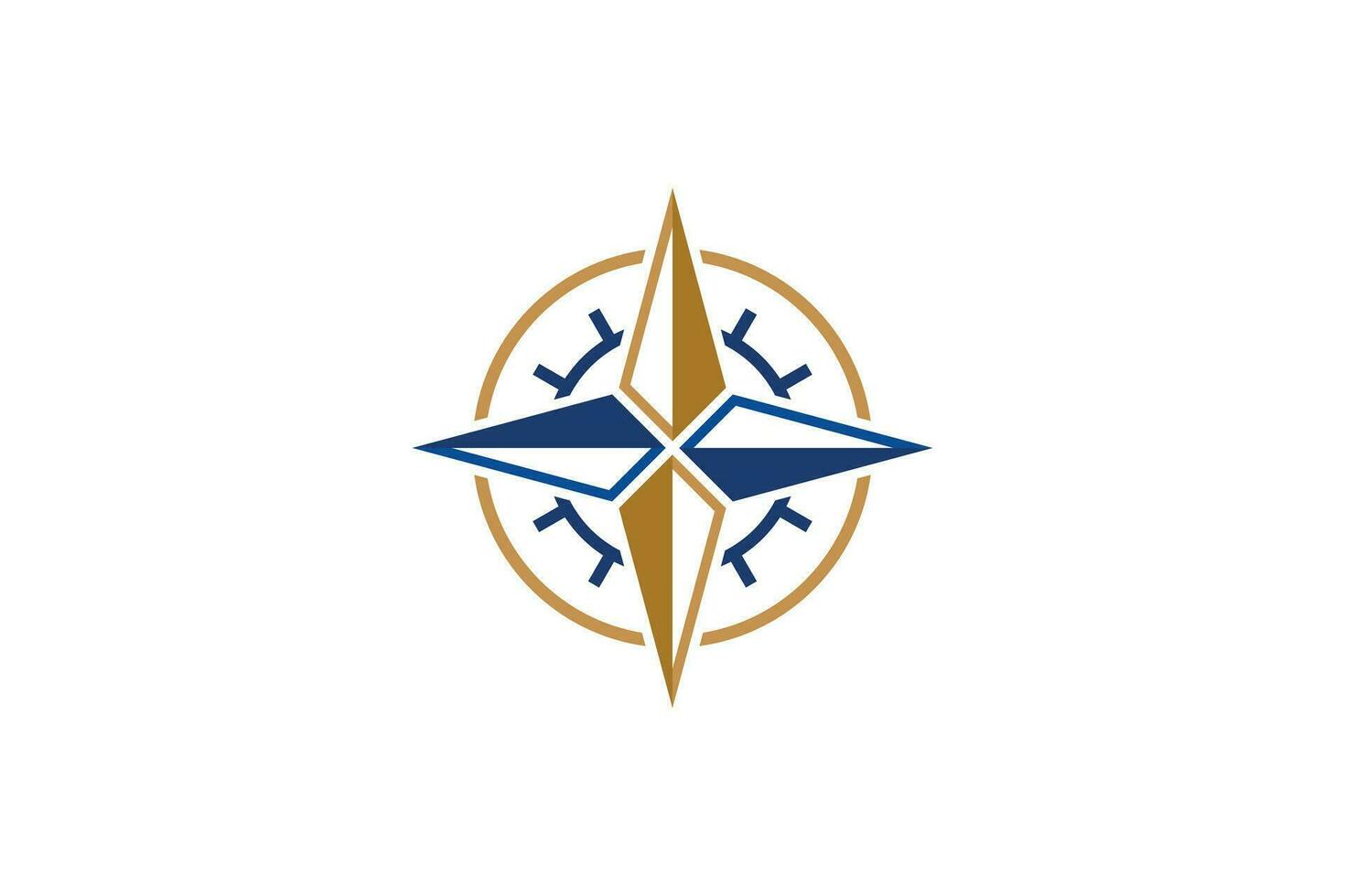 företag kompass modern logotyp tecken vektor