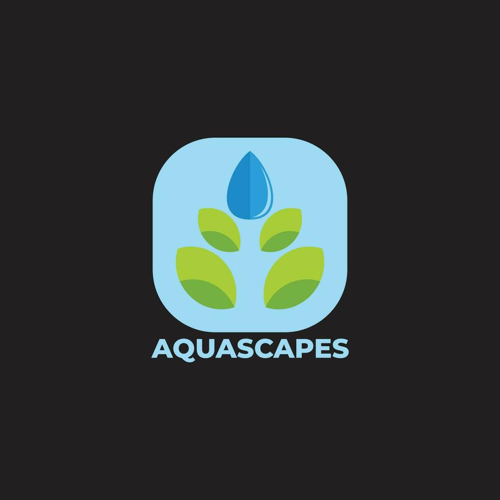 Wasser Pflanze Aquarium Aquascape Symbol Vektor