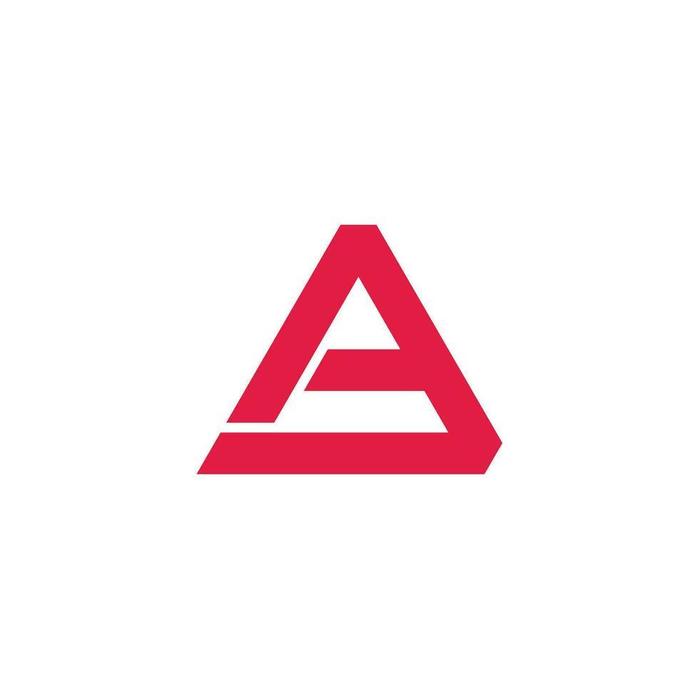 Brief ein einfach Lauf Bewegung geometrisch Logo Vektor