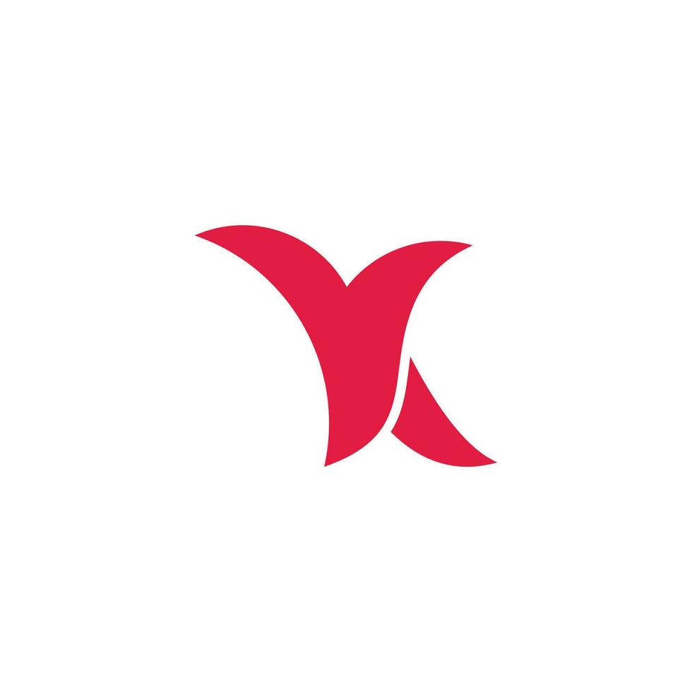 brev vk kurvor röd blomma logotyp vektor