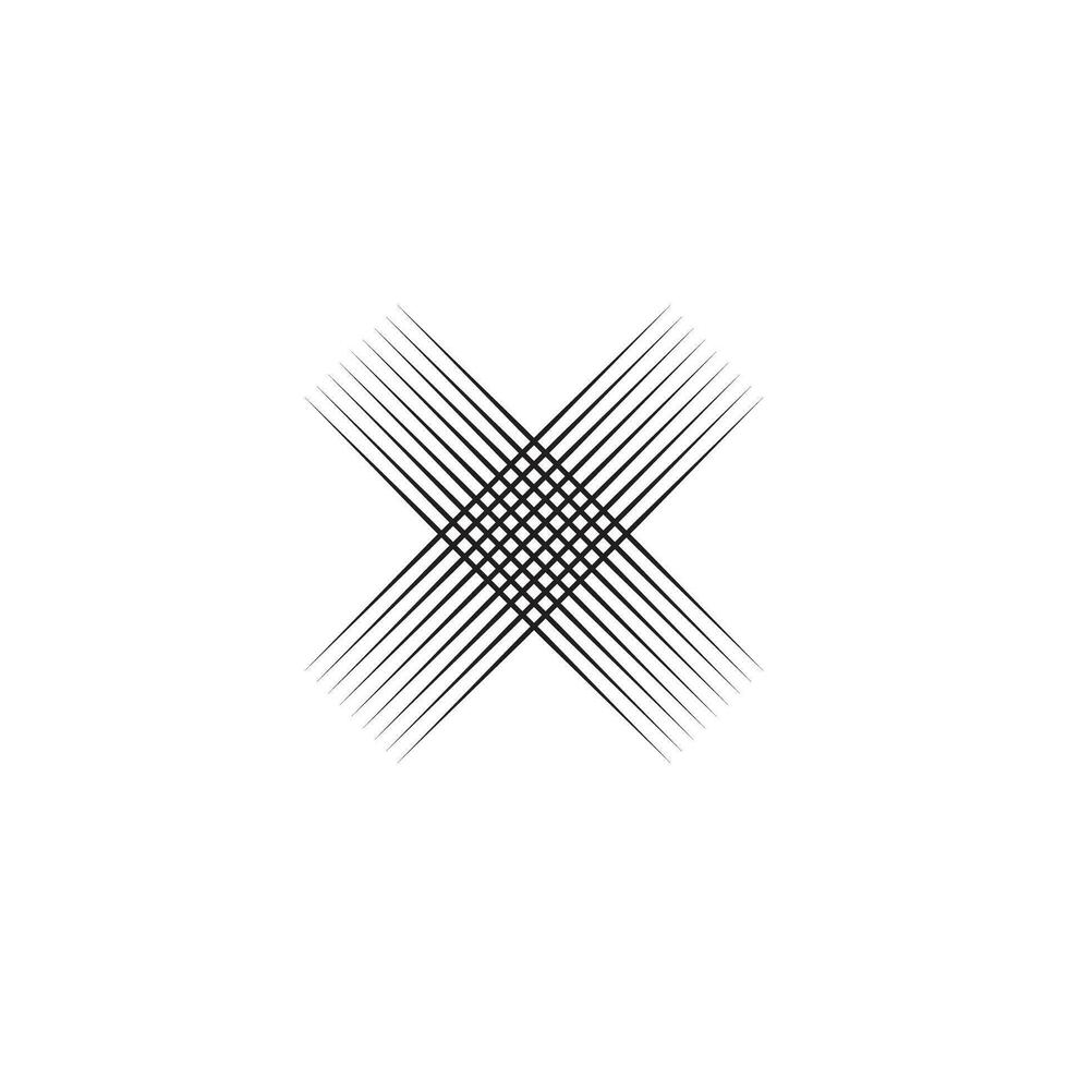 Brief x Streifen Bewegung Symbol Dekoration Vektor