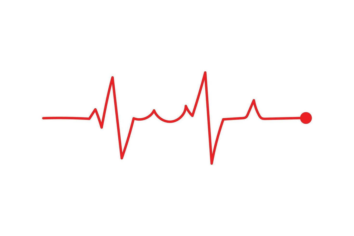 EKG Herz schlagen Linie Symbol Symbol, Herz schlagen Impuls Krankenhaus Logo unterzeichnen. vektor