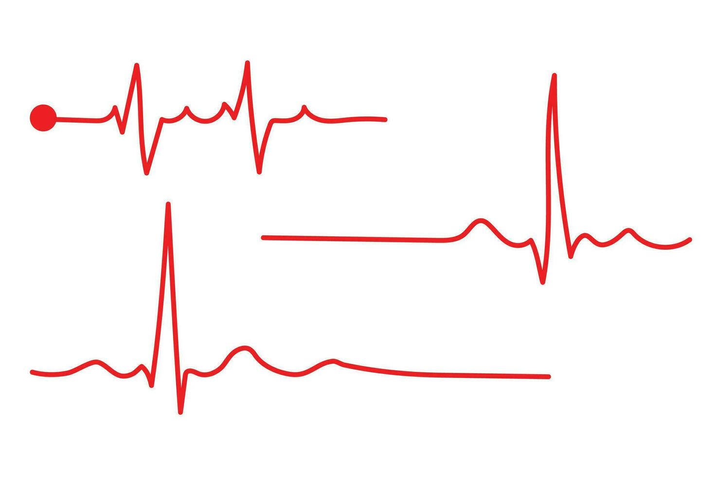 EKG Herz schlagen Linie Symbol Symbol, Herz schlagen Impuls Krankenhaus Logo unterzeichnen. Vektor Illustration.