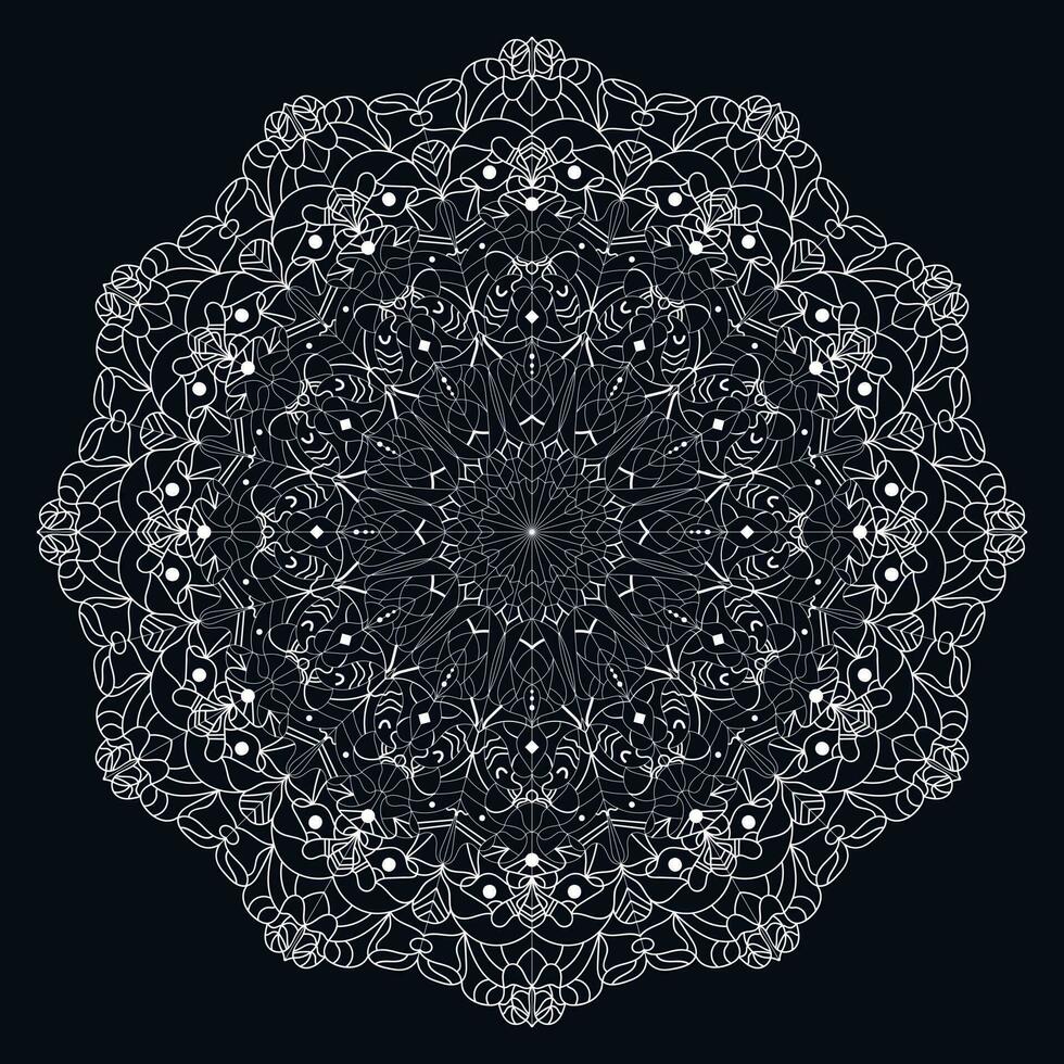 mandala prydnad vektor illustration. etnisk mandala med lyx stam- prydnad