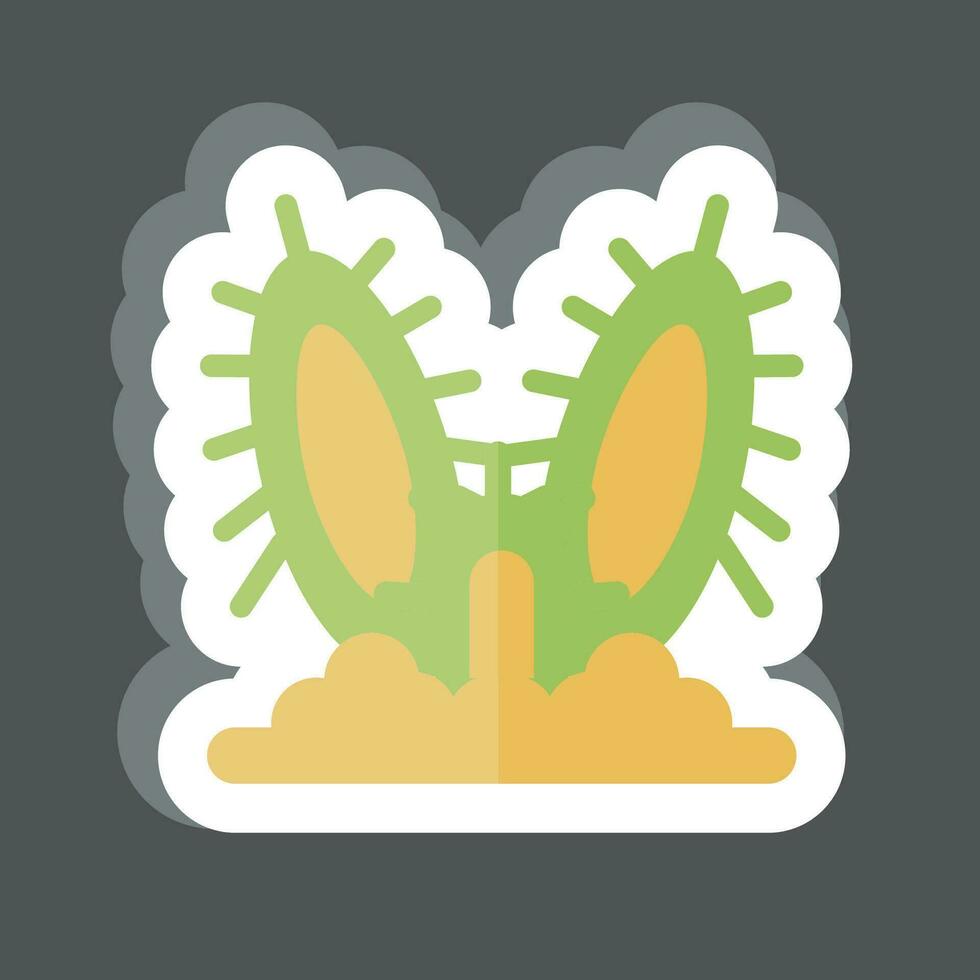 klistermärke kaktus. relaterad till argentina symbol. enkel design redigerbar. enkel illustration vektor