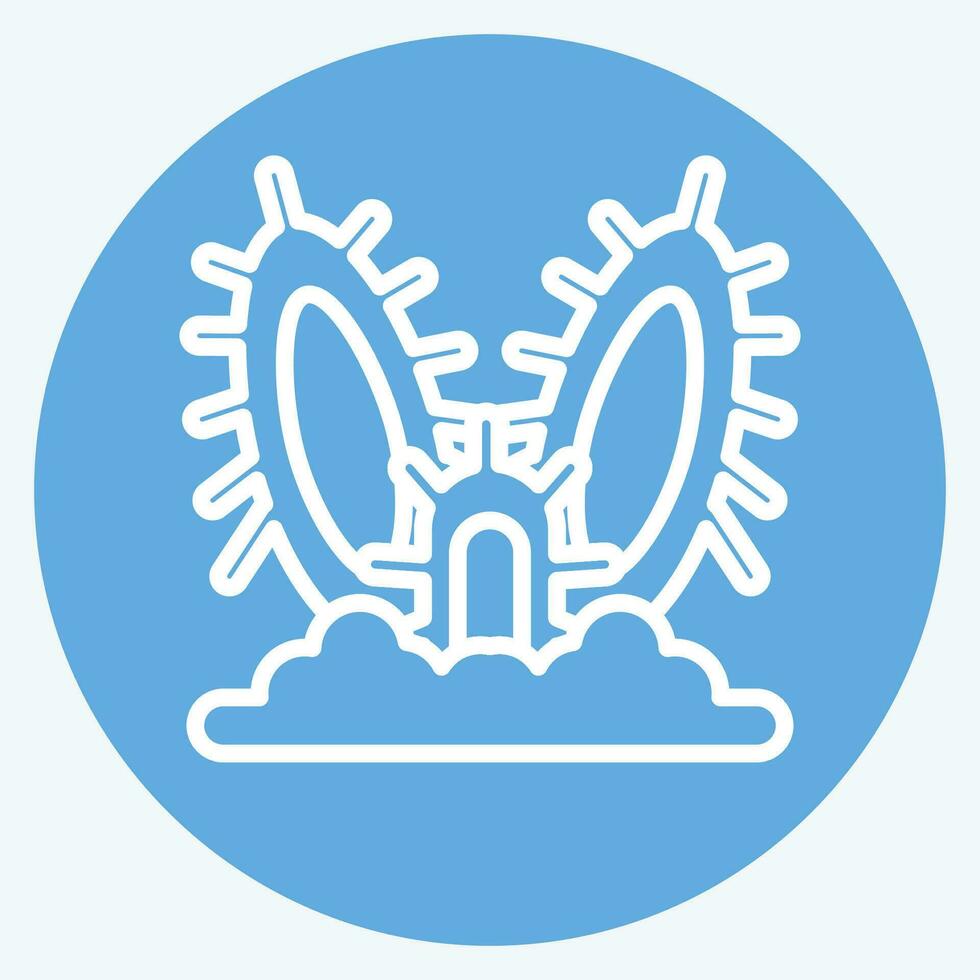 Symbol Kaktus. verbunden zu Argentinien Symbol. Blau Augen Stil. einfach Design editierbar. einfach Illustration vektor