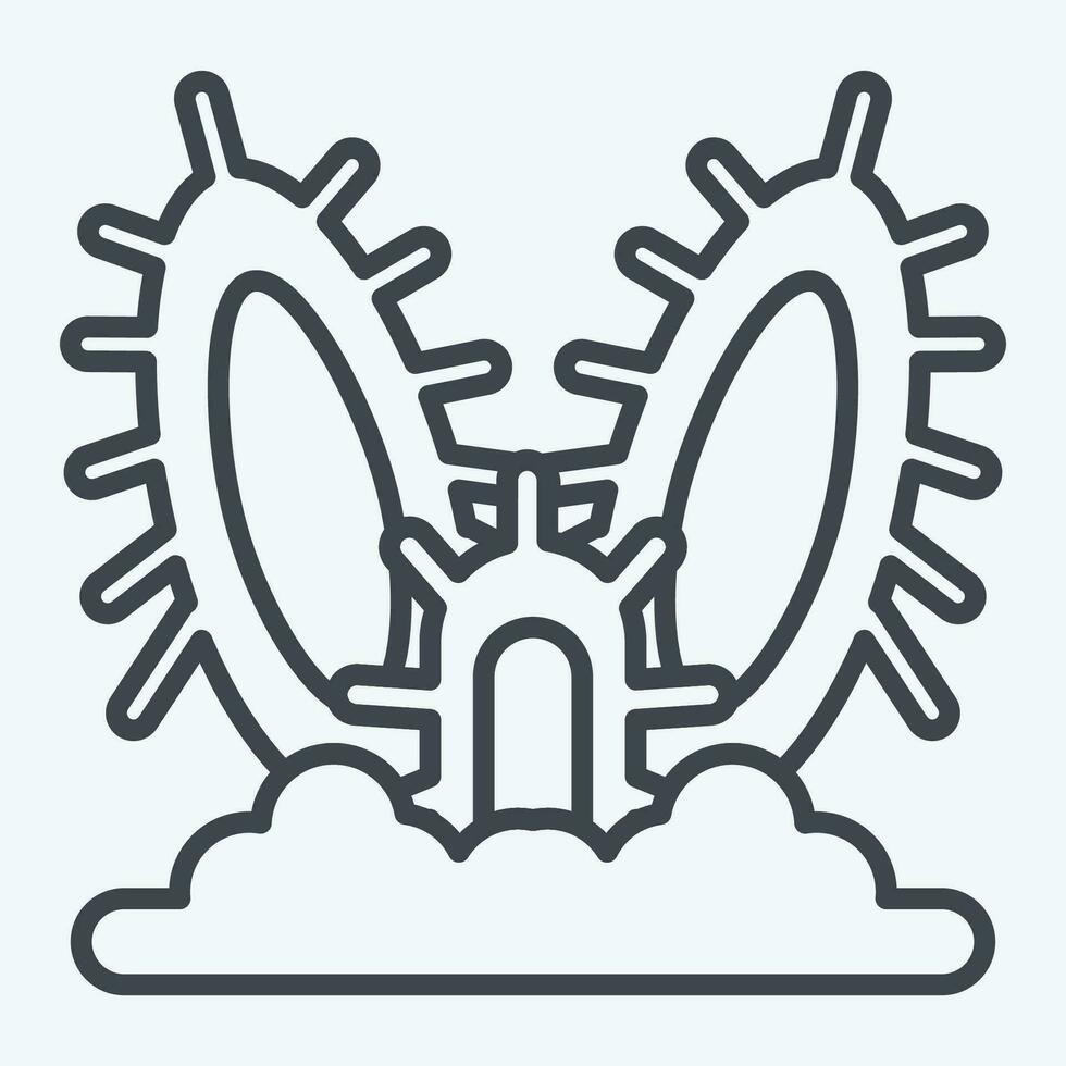 ikon kaktus. relaterad till argentina symbol. linje stil. enkel design redigerbar. enkel illustration vektor