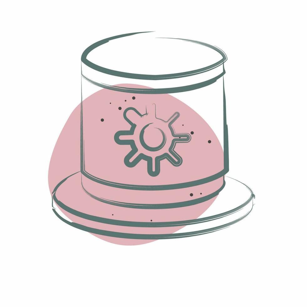 ikon hatt. relaterad till argentina symbol. Färg fläck stil. enkel design redigerbar. enkel illustration vektor