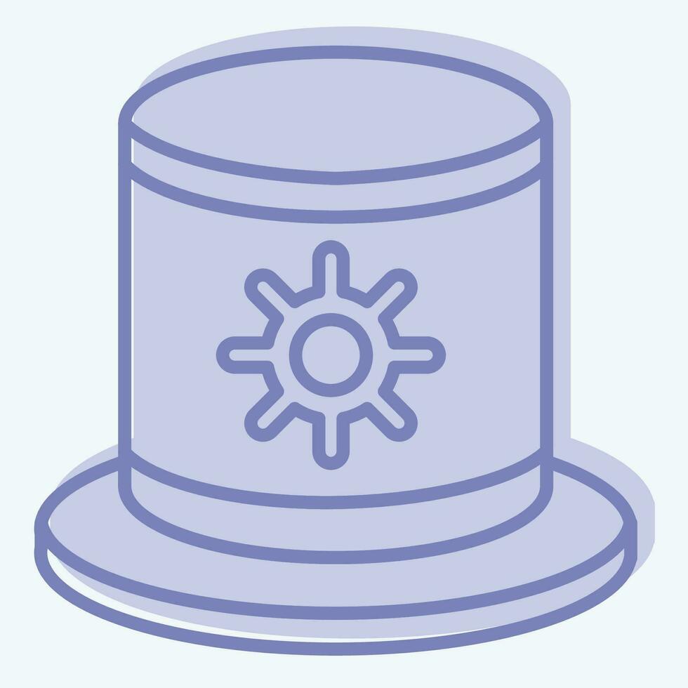 ikon hatt. relaterad till argentina symbol. två tona stil. enkel design redigerbar. enkel illustration vektor
