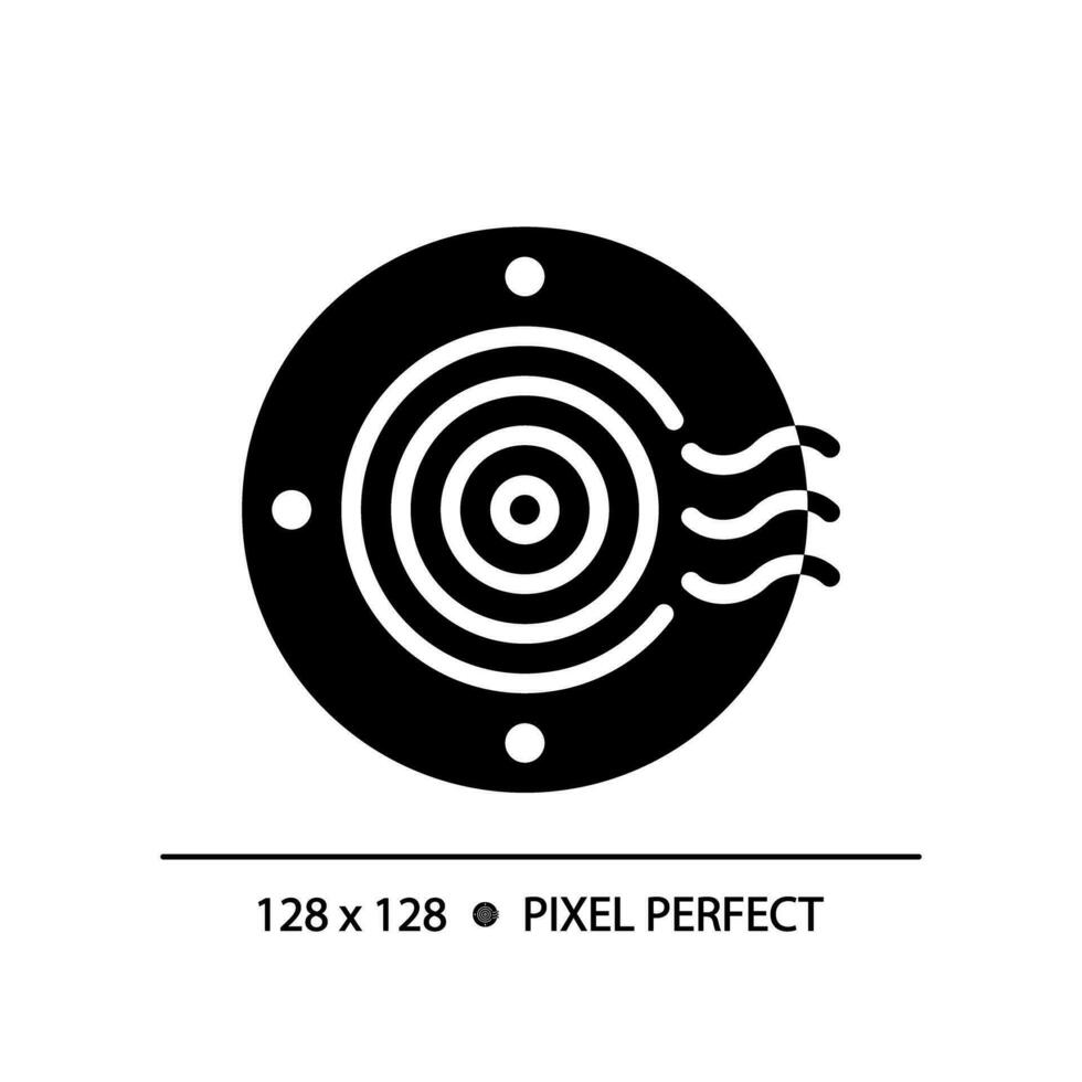 luft utlopp svart glyf ikon. hvac systemet. klimat kontrollera. luft konditionering. Hem ventilation. byggnad konstruktion. silhuett symbol på vit Plats. fast piktogram. vektor isolerat illustration