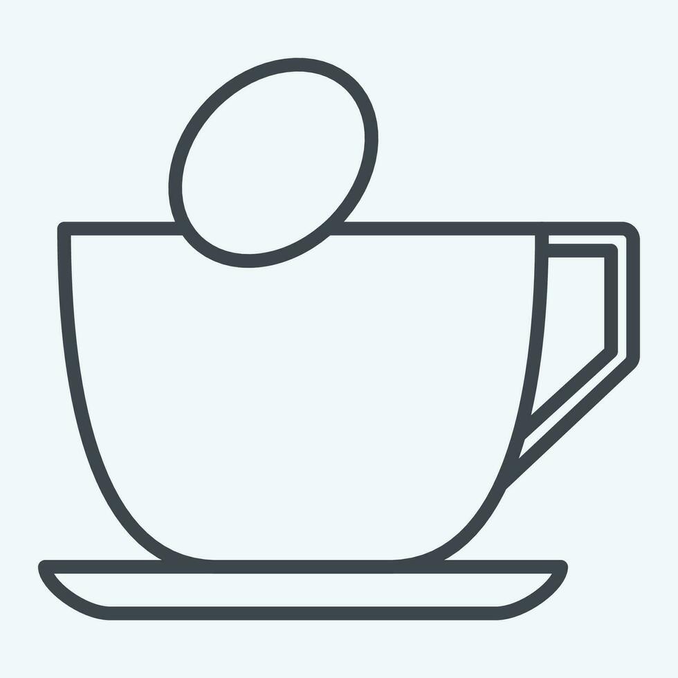 Symbol Koffein. verbunden zu Sucht Wörterbuch Symbol. Linie Stil. einfach Design editierbar. einfach Illustration vektor