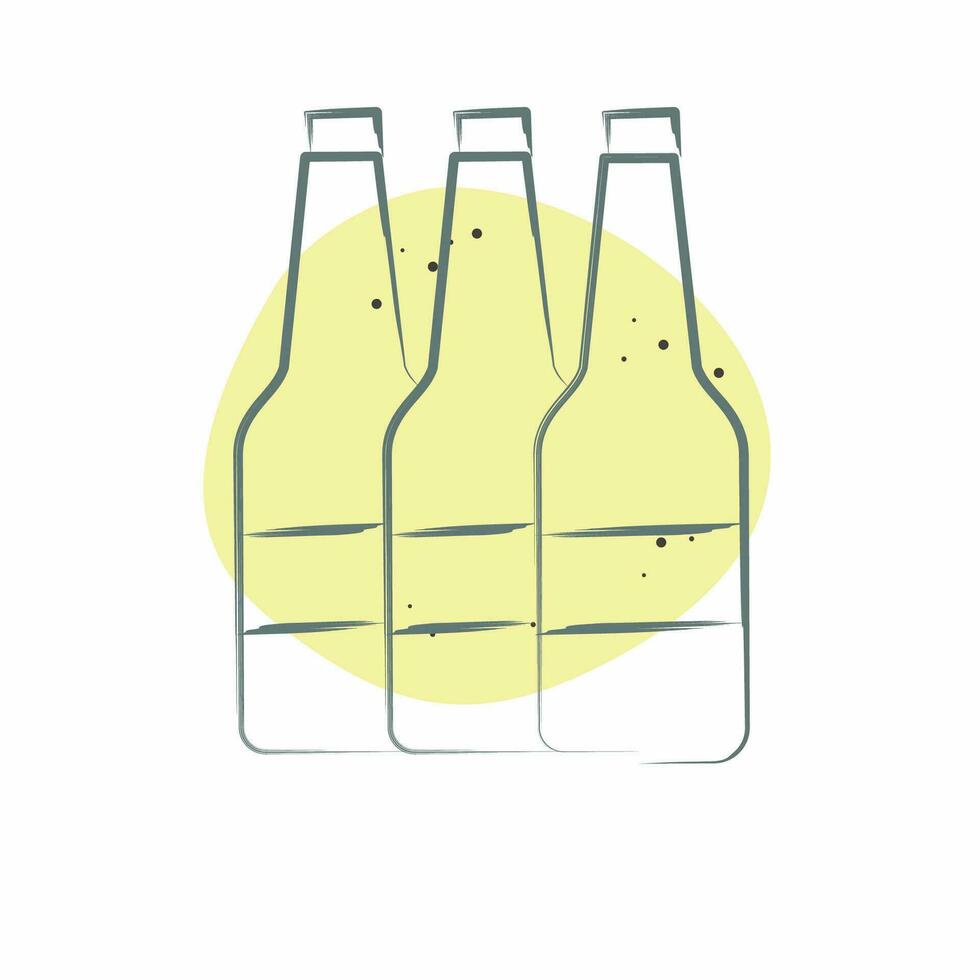 Symbol Alkohol. verbunden zu Sucht Wörterbuch Symbol. Farbe Stelle Stil. einfach Design editierbar. einfach Illustration vektor