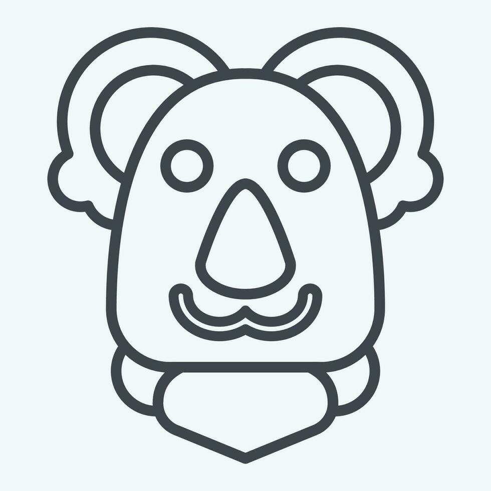 Symbol Koala. verbunden zu Tier Symbol. Linie Stil. einfach Design editierbar. einfach Illustration vektor