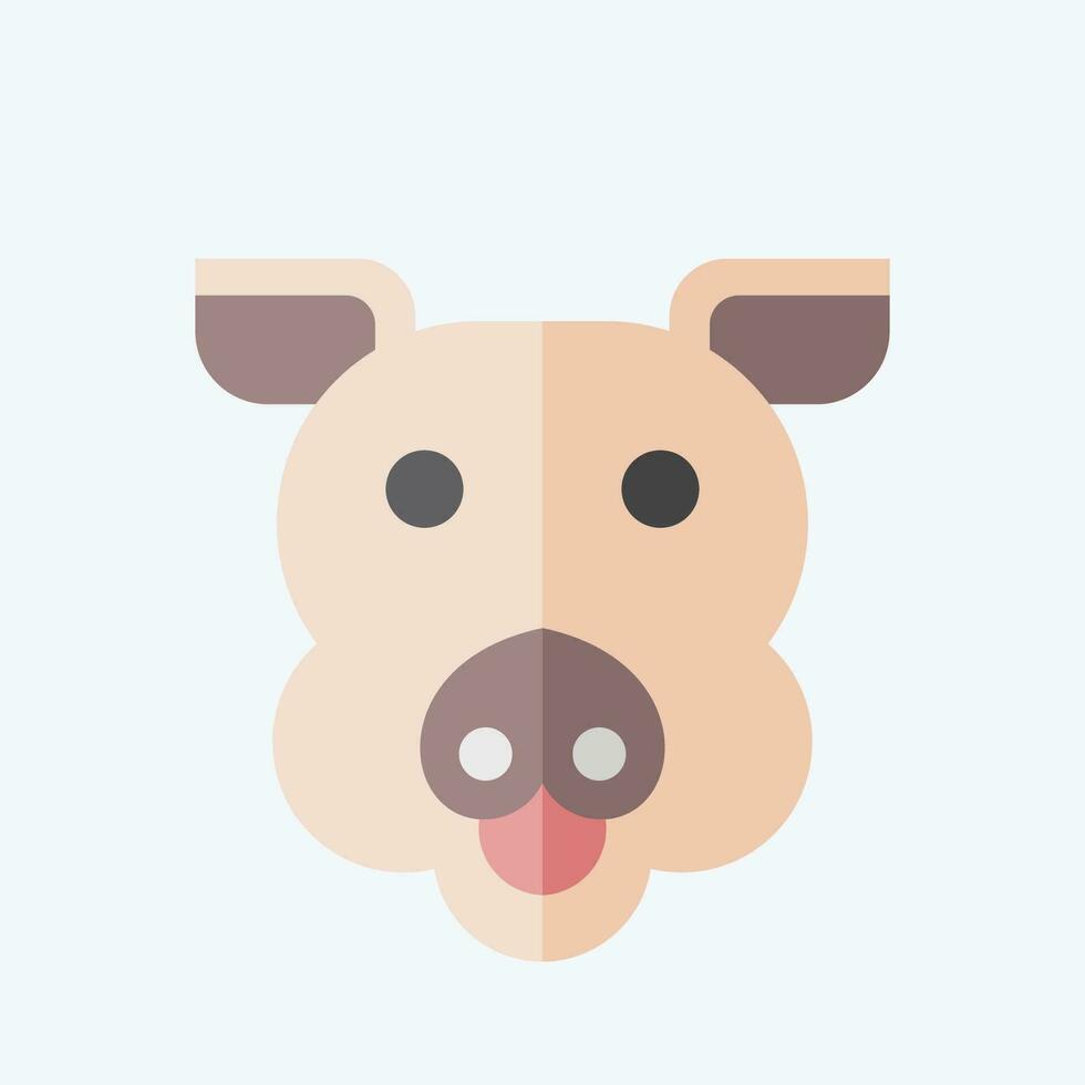 ikon gris. relaterad till djur- symbol. platt stil. enkel design redigerbar. enkel illustration vektor