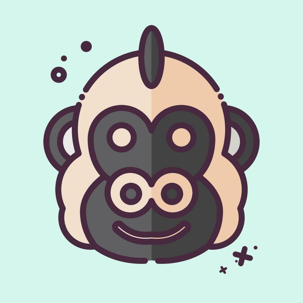 Symbol Gorilla. verbunden zu Tier Symbol. mb Stil. einfach Design editierbar. einfach Illustration vektor