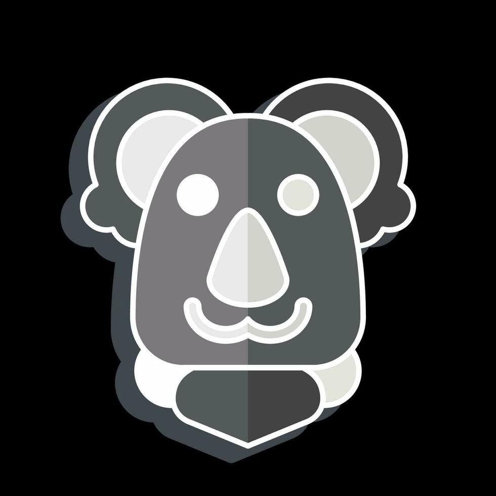 Symbol Koala. verbunden zu Tier Symbol. glänzend Stil. einfach Design editierbar. einfach Illustration vektor